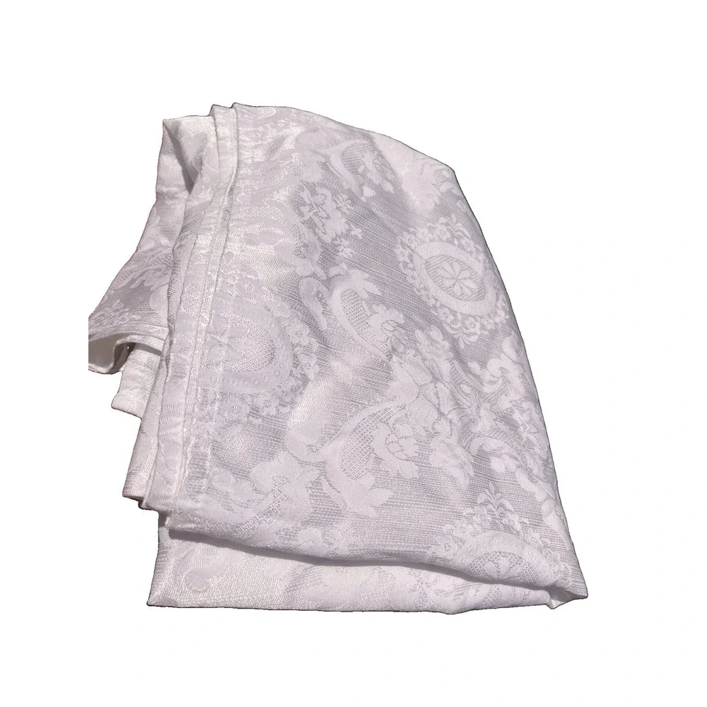 Waterford White Damask Tablecloth 102 X 60